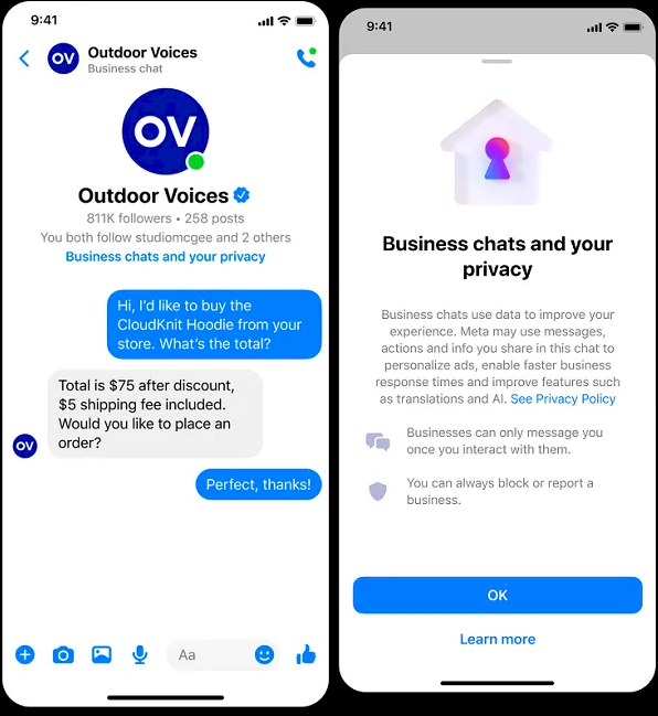 Meta Adds New Labels to Business Chats in Messenger